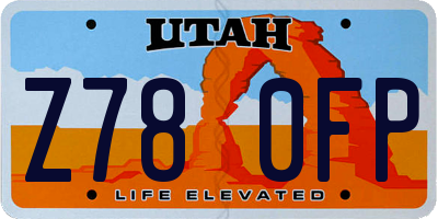 UT license plate Z780FP