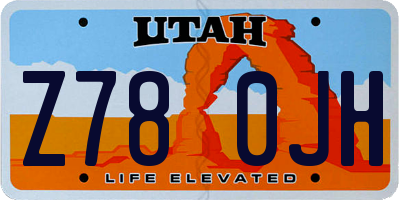 UT license plate Z780JH