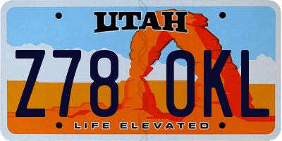 UT license plate Z780KL