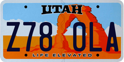 UT license plate Z780LA