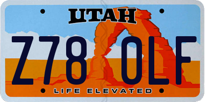 UT license plate Z780LF