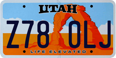 UT license plate Z780LJ