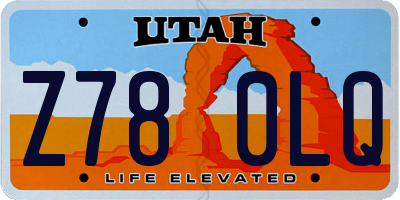 UT license plate Z780LQ