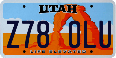 UT license plate Z780LU