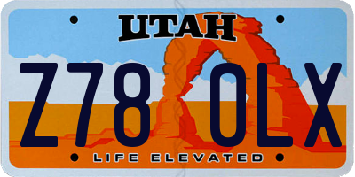 UT license plate Z780LX
