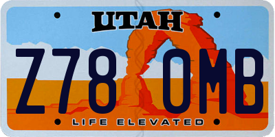 UT license plate Z780MB