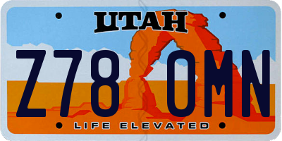 UT license plate Z780MN