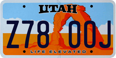 UT license plate Z780OJ