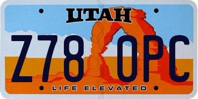 UT license plate Z780PC