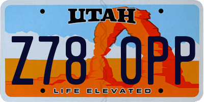 UT license plate Z780PP