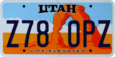 UT license plate Z780PZ