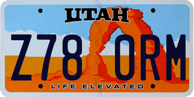 UT license plate Z780RM