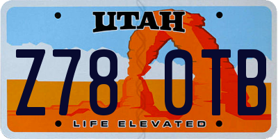 UT license plate Z780TB