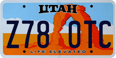 UT license plate Z780TC