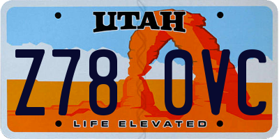 UT license plate Z780VC