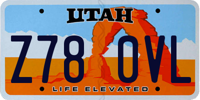 UT license plate Z780VL