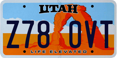 UT license plate Z780VT