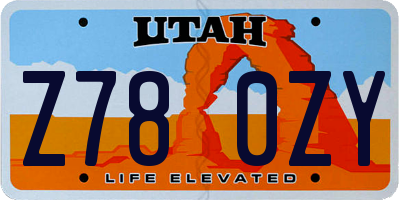 UT license plate Z780ZY