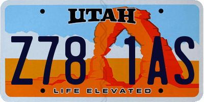 UT license plate Z781AS