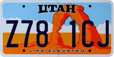 UT license plate Z781CJ