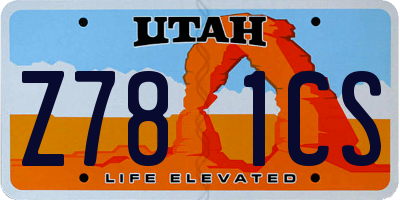 UT license plate Z781CS