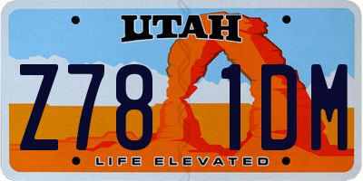 UT license plate Z781DM