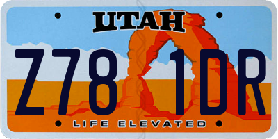 UT license plate Z781DR