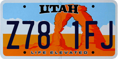UT license plate Z781FJ