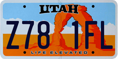 UT license plate Z781FL