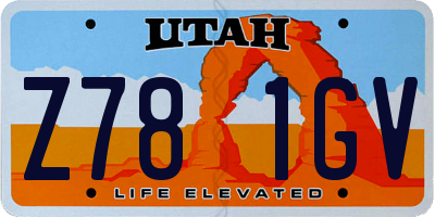 UT license plate Z781GV