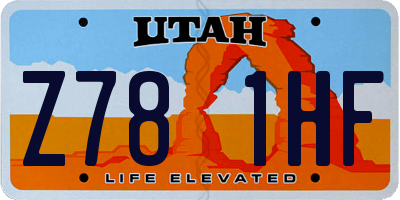 UT license plate Z781HF