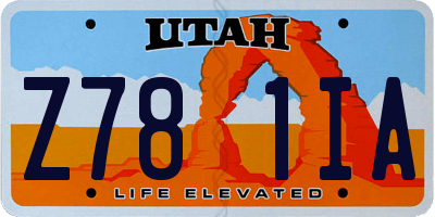 UT license plate Z781IA