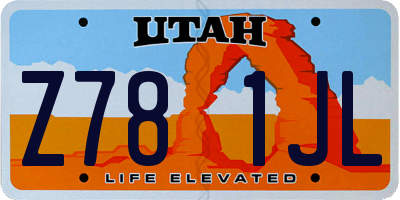 UT license plate Z781JL