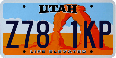 UT license plate Z781KP