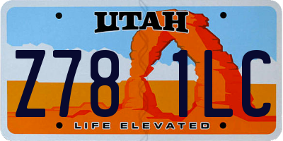 UT license plate Z781LC