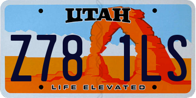 UT license plate Z781LS