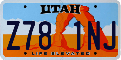 UT license plate Z781NJ