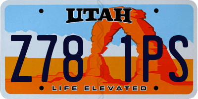 UT license plate Z781PS