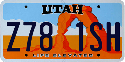 UT license plate Z781SH
