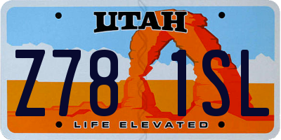 UT license plate Z781SL