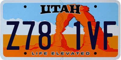 UT license plate Z781VF