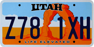 UT license plate Z781XH