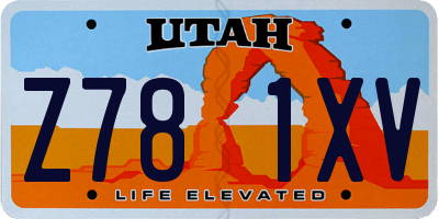 UT license plate Z781XV