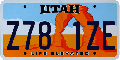 UT license plate Z781ZE