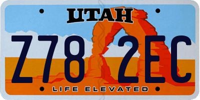 UT license plate Z782EC