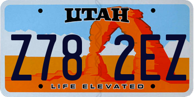 UT license plate Z782EZ