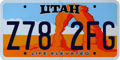 UT license plate Z782FG