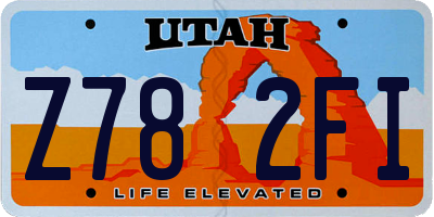 UT license plate Z782FI
