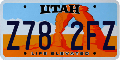 UT license plate Z782FZ