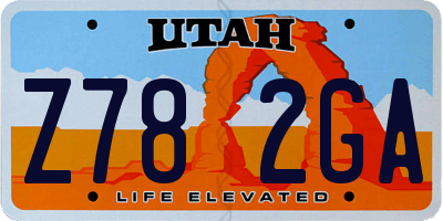 UT license plate Z782GA